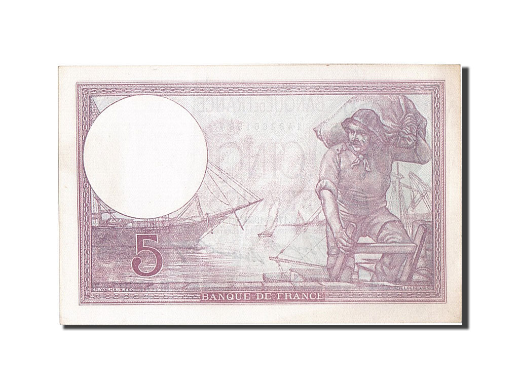 Geldschein, Frankreich, 5 Francs, 5 F 1917-1940 ''Violet'', 1933, VZ+