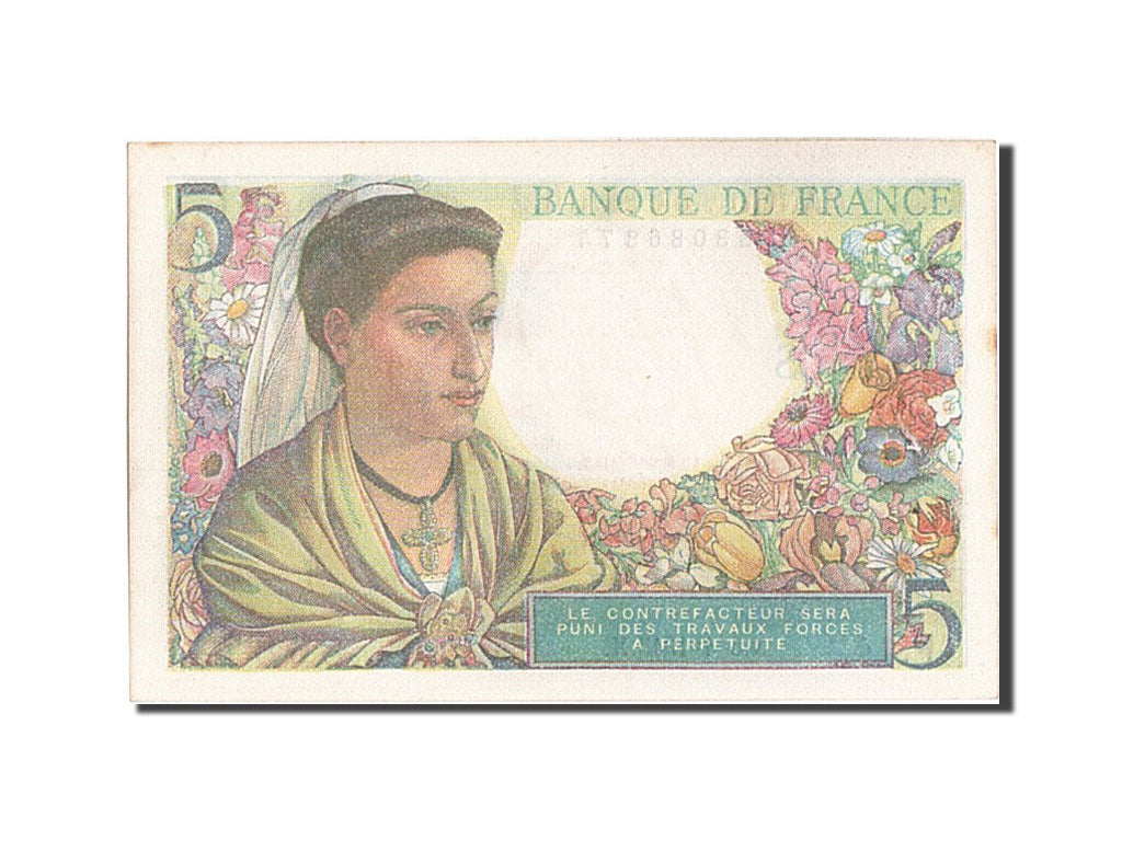 Biljet, Frankrijk, 5 Francs, 5 F 1943-1947 ''Berger'', 1945, 1945-04-05, SUP+