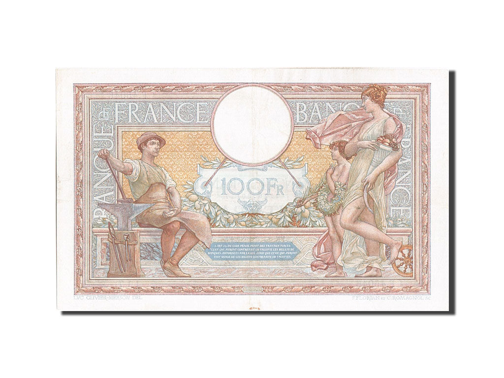 Billet, France, 100 Francs, 100 F 1908-1939 ''Luc Olivier Merson'', 1934