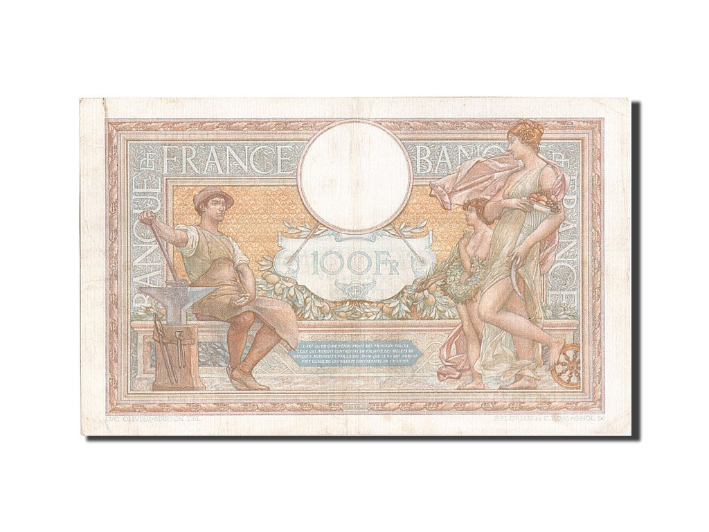 Geldschein, Frankreich, 100 Francs, 100 F 1908-1939 ''Luc Olivier Merson''