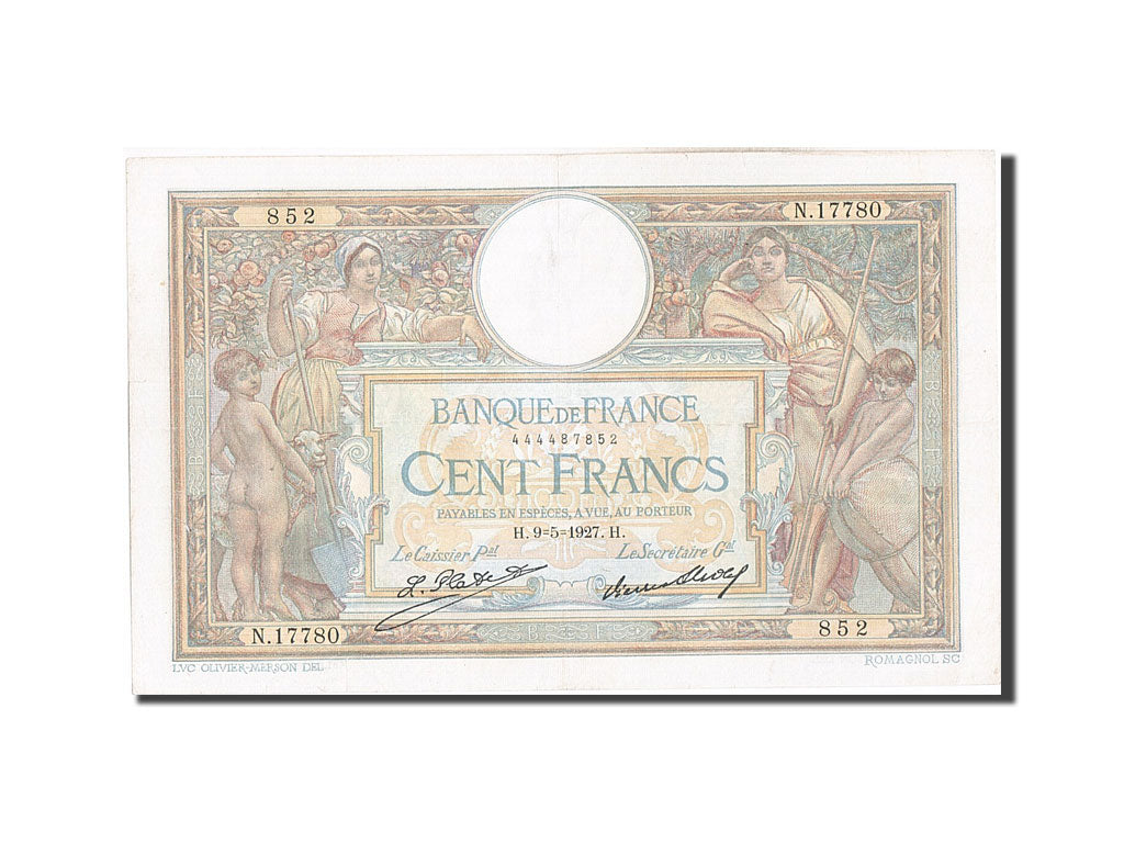 Geldschein, Frankreich, 100 Francs, 100 F 1908-1939 ''Luc Olivier Merson''