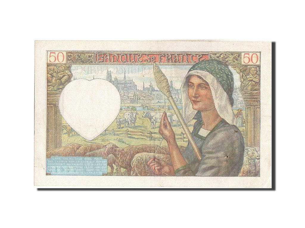 Banconote, Francia, 50 Francs, 50 F 1940-1942 ''Jacques Coeur'', 1941