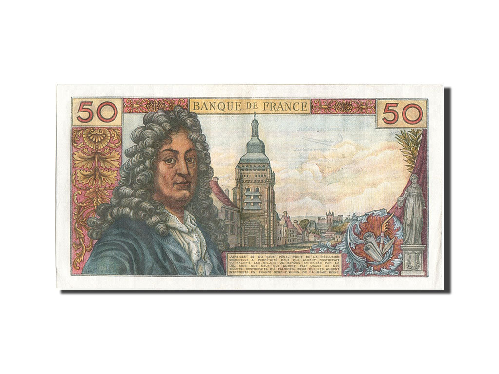 Banknot, Francja, 50 Francs, Racine, 1964, 1964-11-05, AU(50-53), Fayette:64.07