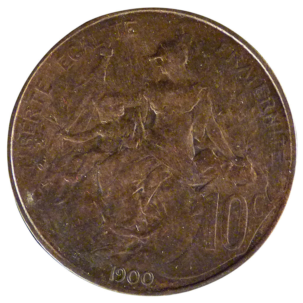 Moneta, Francja, Dupuis, 10 Centimes, 1900, EF(40-45), Bronze, Gadoury:277