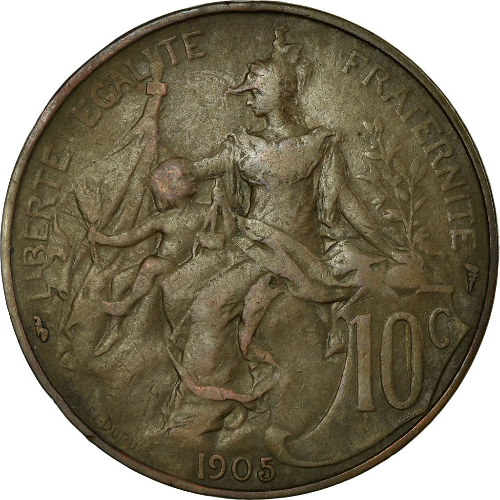 Coin, France, Dupuis, 10 Centimes, 1905, VF(30-35), Bronze, Gadoury:277