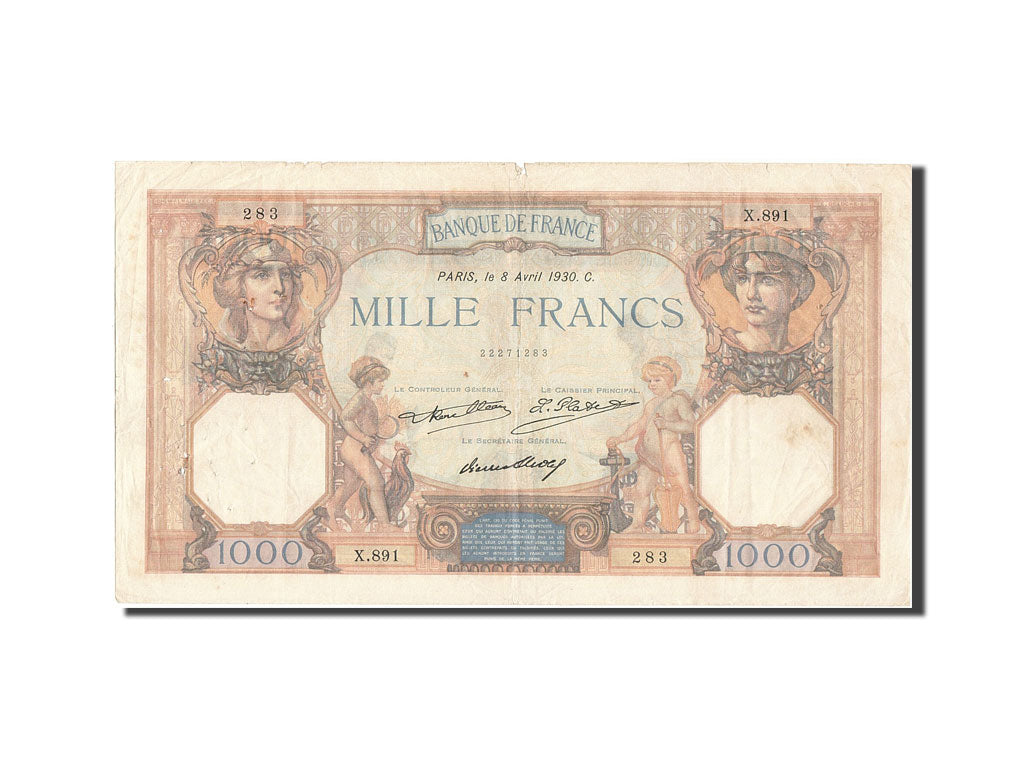 Billet, France, 1000 Francs, 1 000 F 1927-1940 ''Cérès et Mercure'', 1930