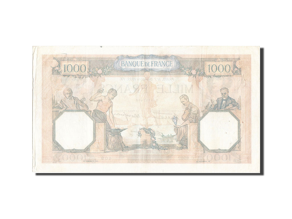 Billet, France, 1000 Francs, 1 000 F 1927-1940 ''Cérès et Mercure'', 1939