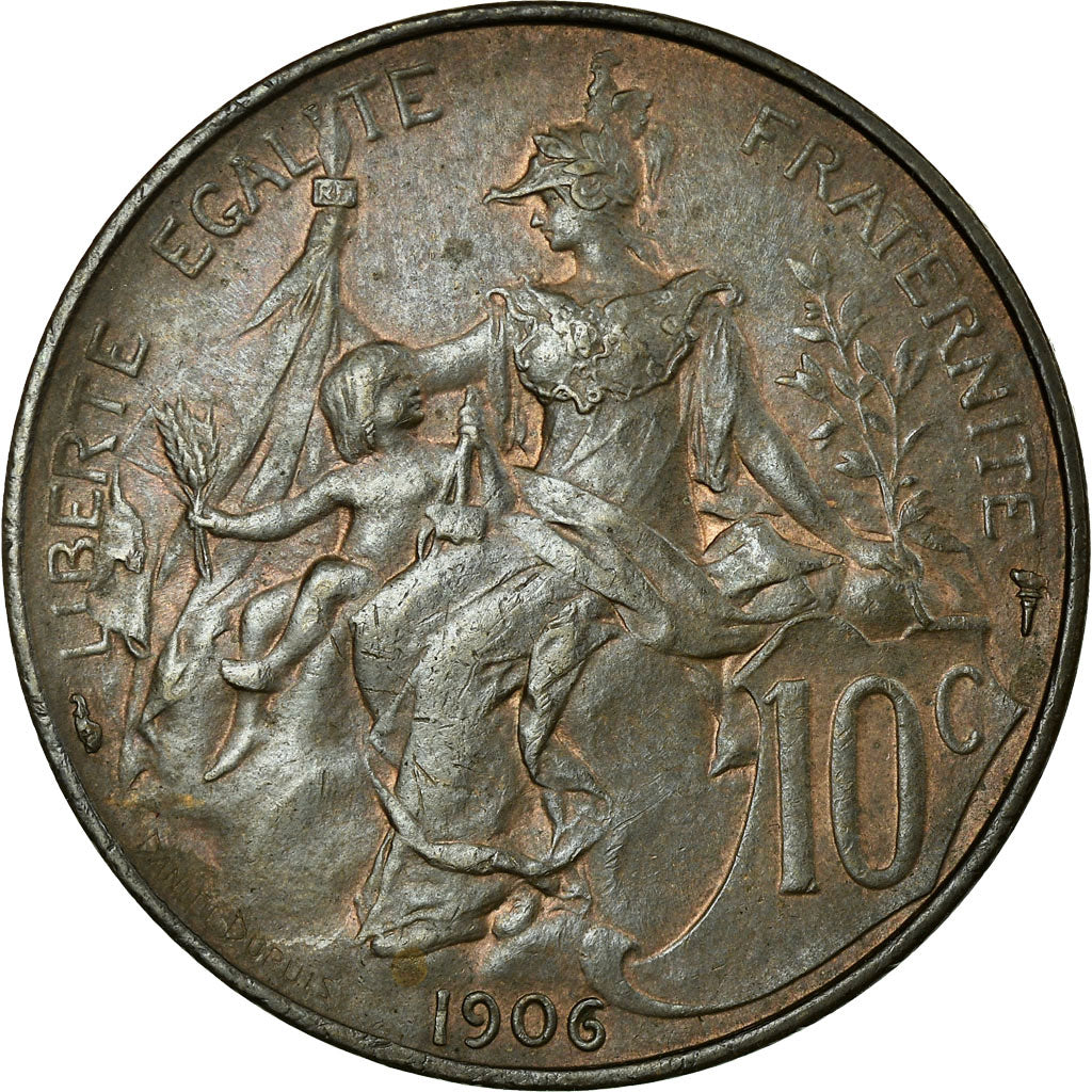 Coin, France, Dupuis, 10 Centimes, 1906, MS(60-62), Bronze, Gadoury:277