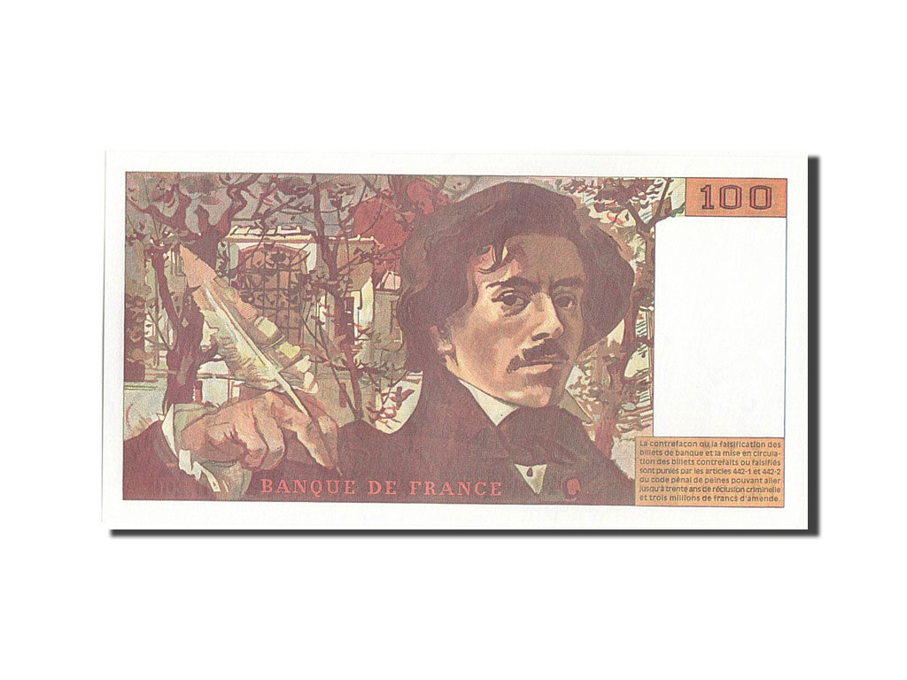 Banknote, France, 100 Francs, 100 F 1978-1995 ''Delacroix'', 1994, UNC(64)