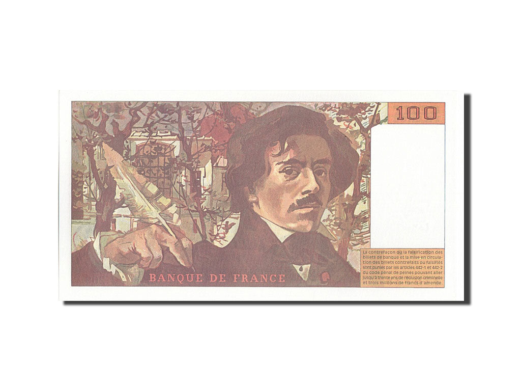 Banknote, France, 100 Francs, 100 F 1978-1995 ''Delacroix'', 1994, UNC(65-70)