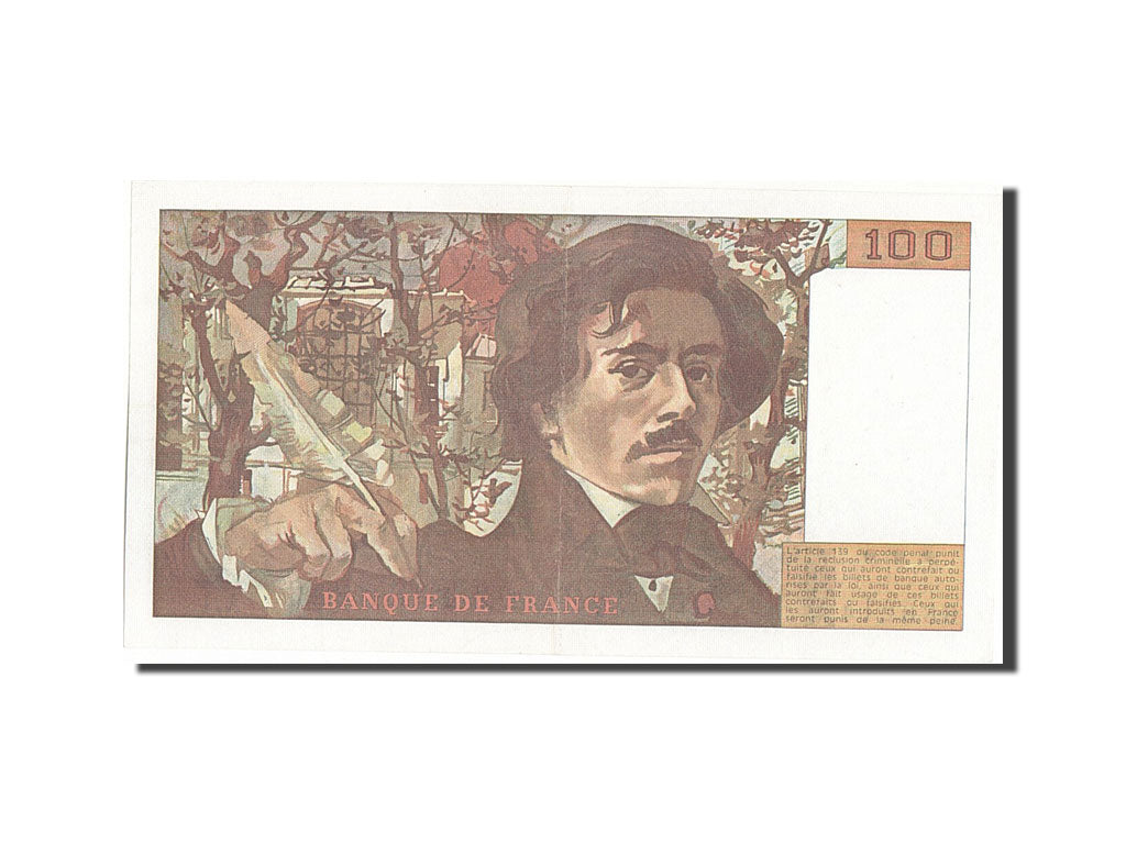 Biljet, Frankrijk, 100 Francs, 100 F 1978-1995 ''Delacroix'', 1978, SUP