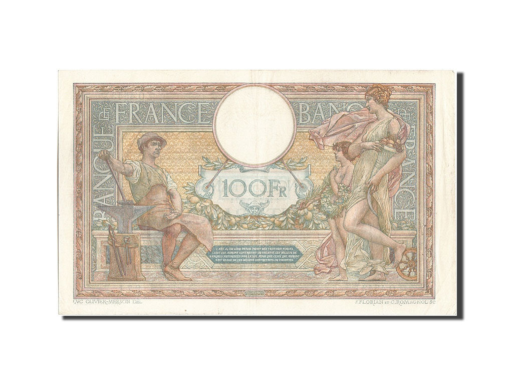 Geldschein, Frankreich, 100 Francs, 100 F 1908-1939 ''Luc Olivier Merson''