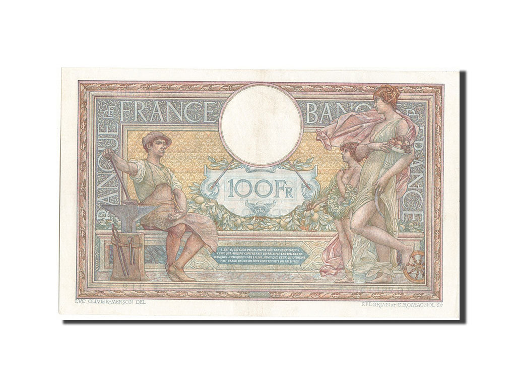 Billet, France, 100 Francs, 100 F 1908-1939 ''Luc Olivier Merson'', 1915