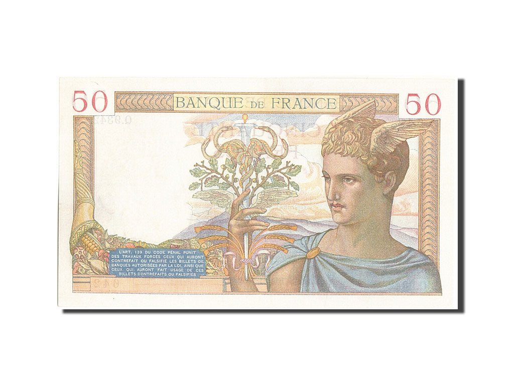 Banconote, Francia, 50 Francs, 50 F 1934-1940 ''Cérès'', 1939, 1939-01-05