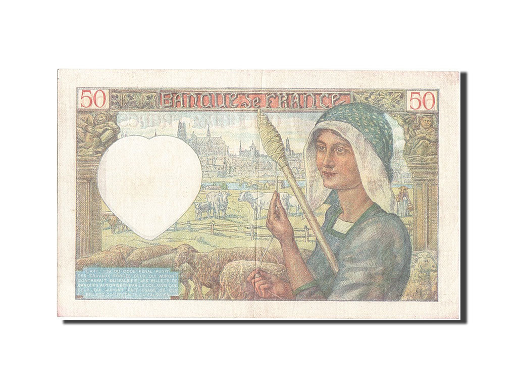 Biljet, Frankrijk, 50 Francs, 50 F 1940-1942 ''Jacques Coeur'', 1941