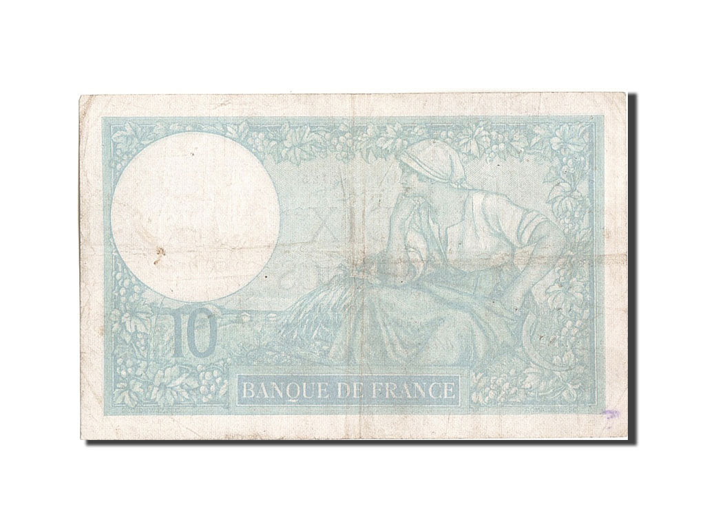 Billete, Francia, 10 Francs, 10 F 1916-1942 ''Minerve'', 1939, 1939-02-02, BC+