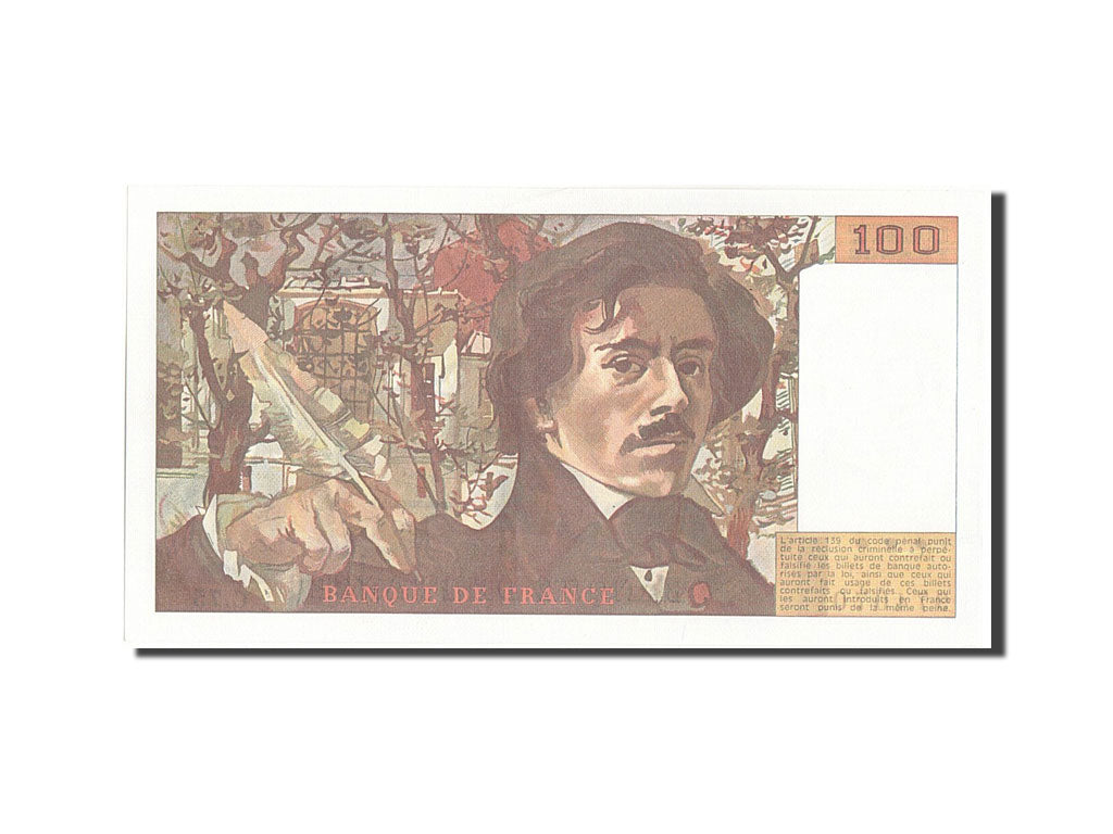 Banknote, France, 100 Francs, 100 F 1978-1995 ''Delacroix'', 1984, UNC(63)