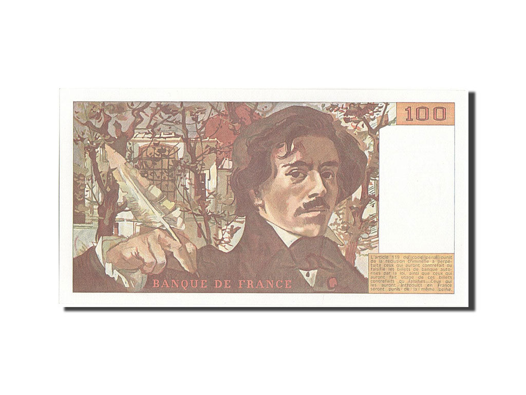 Billete, Francia, 100 Francs, 100 F 1978-1995 ''Delacroix'', 1985, SC+