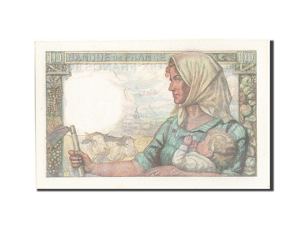 Geldschein, Frankreich, 10 Francs, 10 F 1941-1949 ''Mineur'', 1947, 1947-10-30