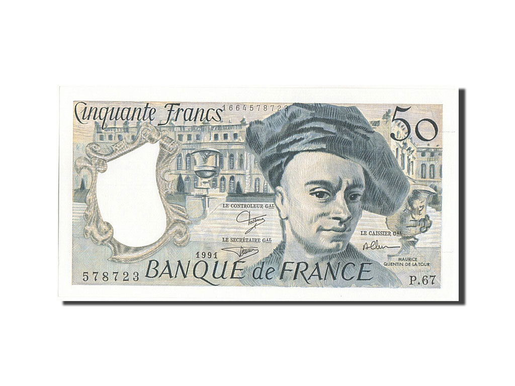 Billete, Francia, 50 Francs, 50 F 1976-1992 ''Quentin de La Tour'', 1991, UNC