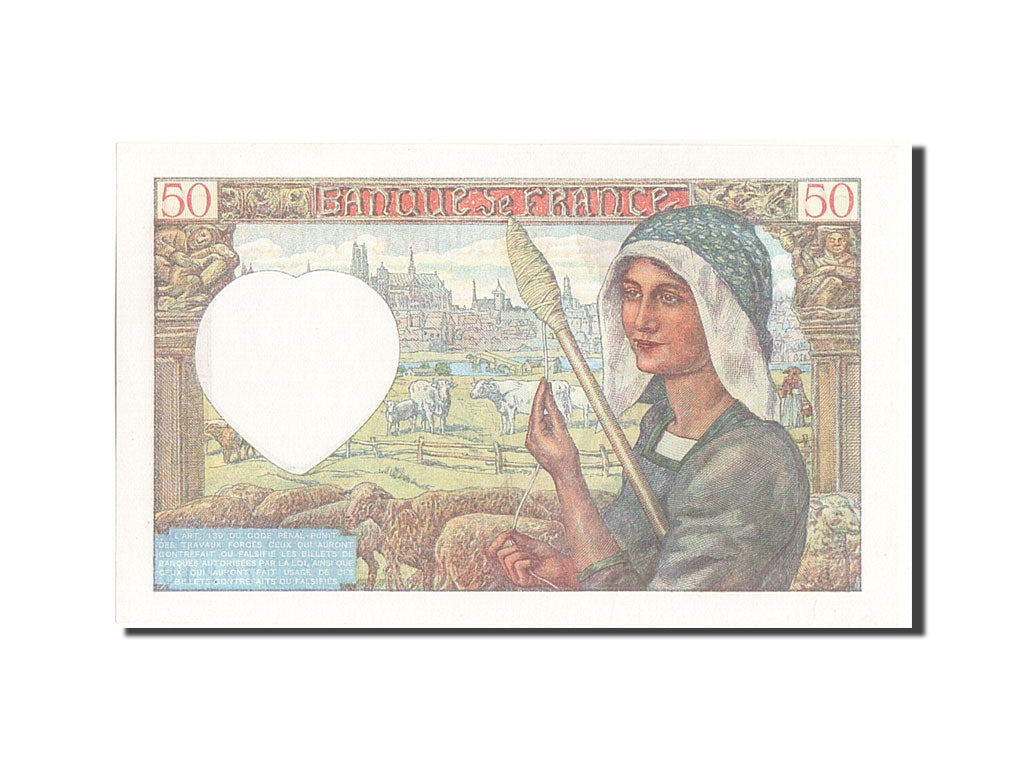Biljet, Frankrijk, 50 Francs, 50 F 1940-1942 ''Jacques Coeur'', 1940