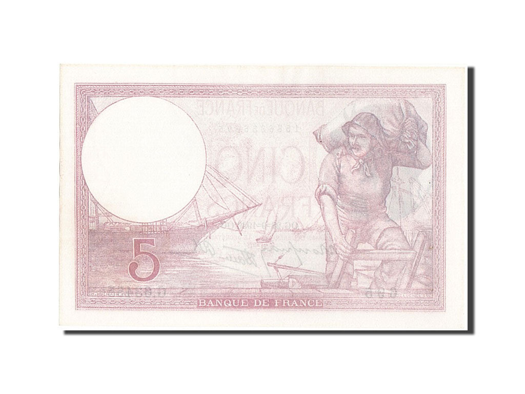 Billete, Francia, 5 Francs, 5 F 1917-1940 ''Violet'', 1939, 1939-09-28, SC