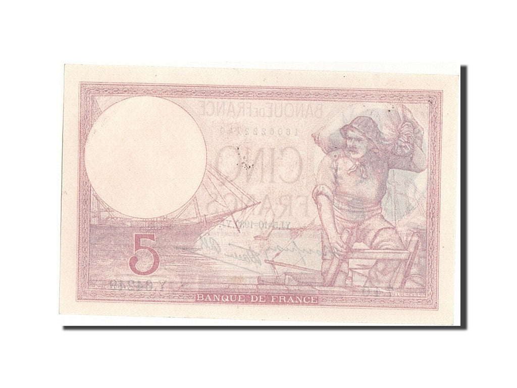 Banconote, Francia, 5 Francs, 5 F 1917-1940 ''Violet'', 1939, 1939-10-05, FDS