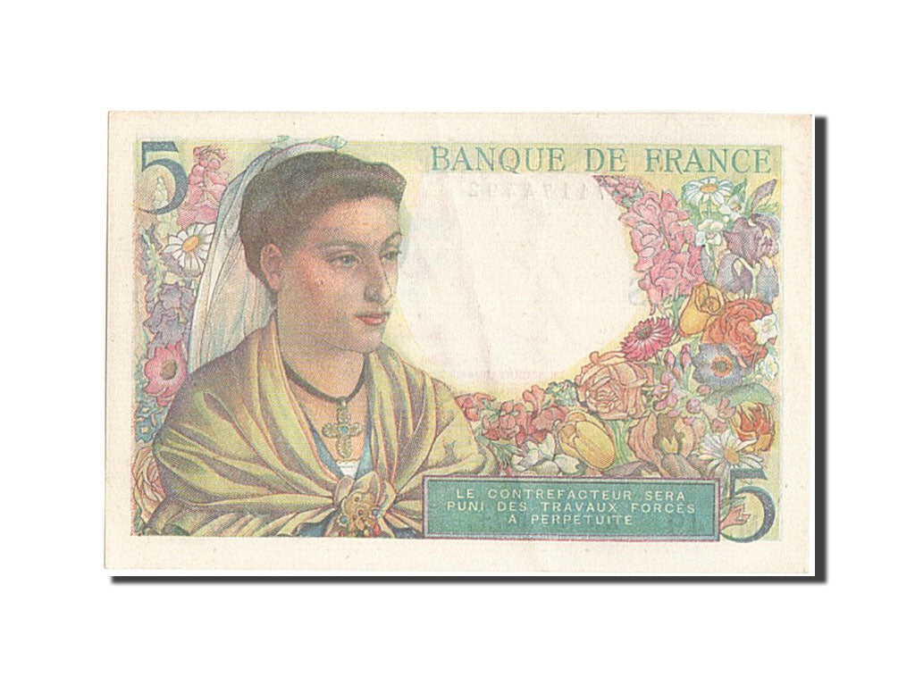 Banconote, Francia, 5 Francs, 5 F 1943-1947 ''Berger'', 1947, 1947-10-30, SPL