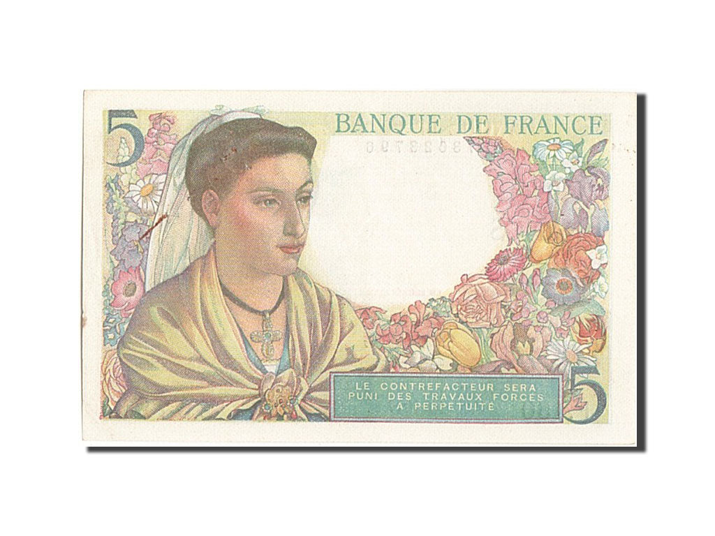 Biljet, Frankrijk, 5 Francs, 5 F 1943-1947 ''Berger'', 1947, 1947-10-30, SUP
