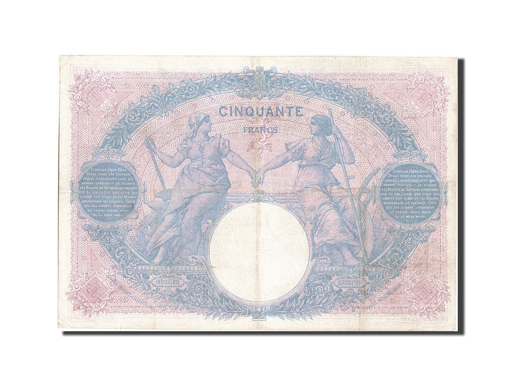 Biljet, Frankrijk, 50 Francs, 50 F 1889-1927 ''Bleu et Rose'', 1911, 1911-10-06