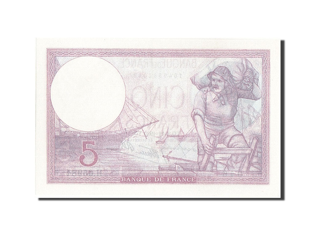 Banknot, Francja, 5 Francs, Violet, 1939, 1939-11-02, UNC(60-62), Fayette:4.14