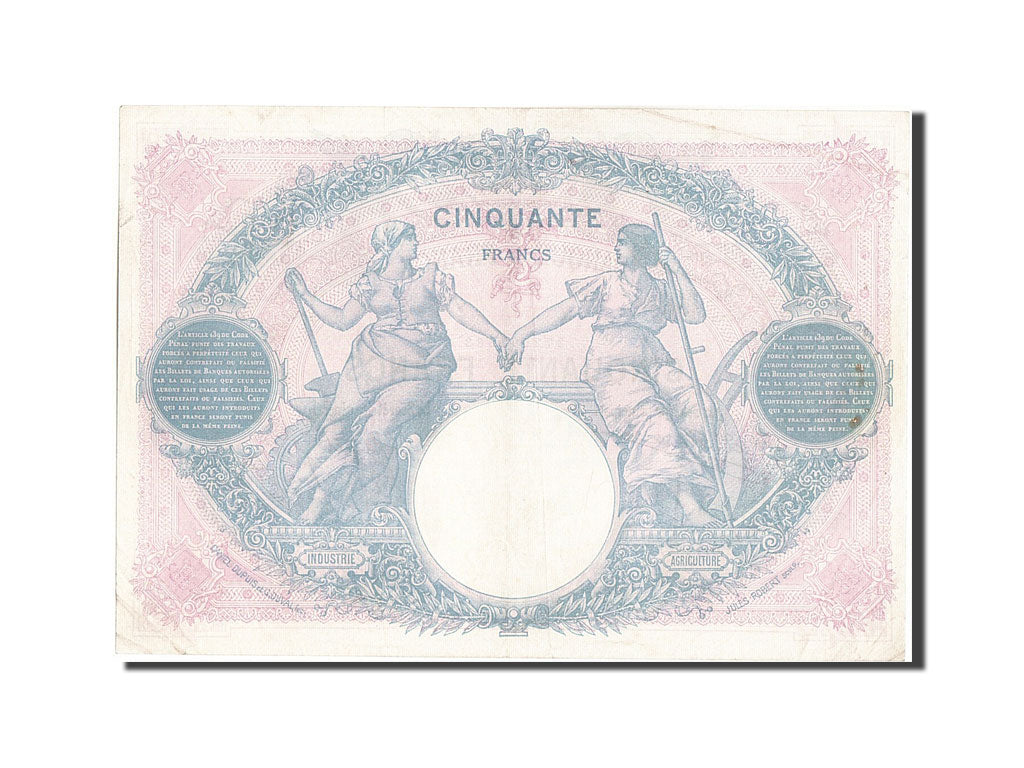 Banknote, France, 50 Francs, 50 F 1889-1927 ''Bleu et Rose'', 1924, 1924-07-24