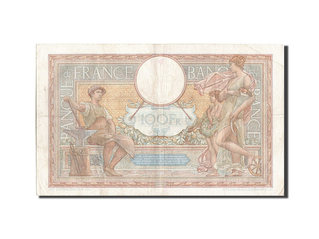 Billet, France, 100 Francs, 100 F 1908-1939 ''Luc Olivier Merson'', 1938