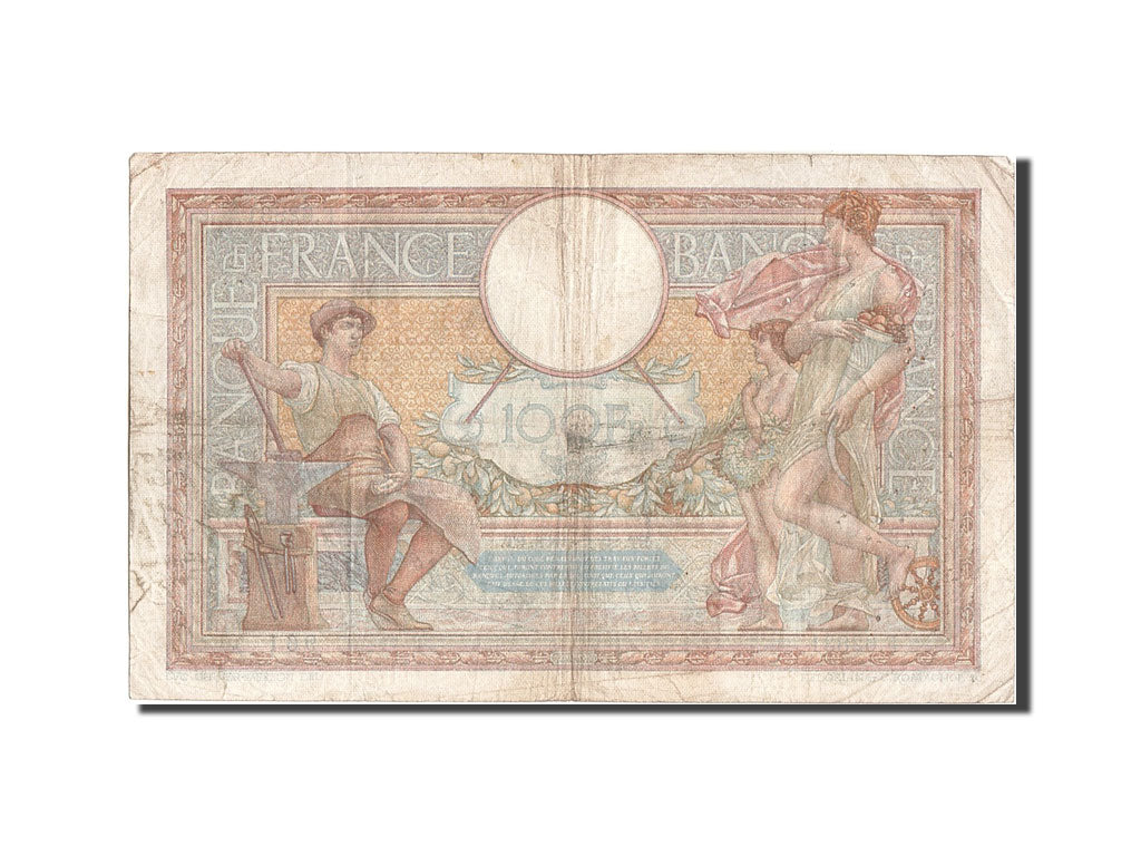 Banknote, France, 100 Francs, 100 F 1908-1939 ''Luc Olivier Merson'', 1938