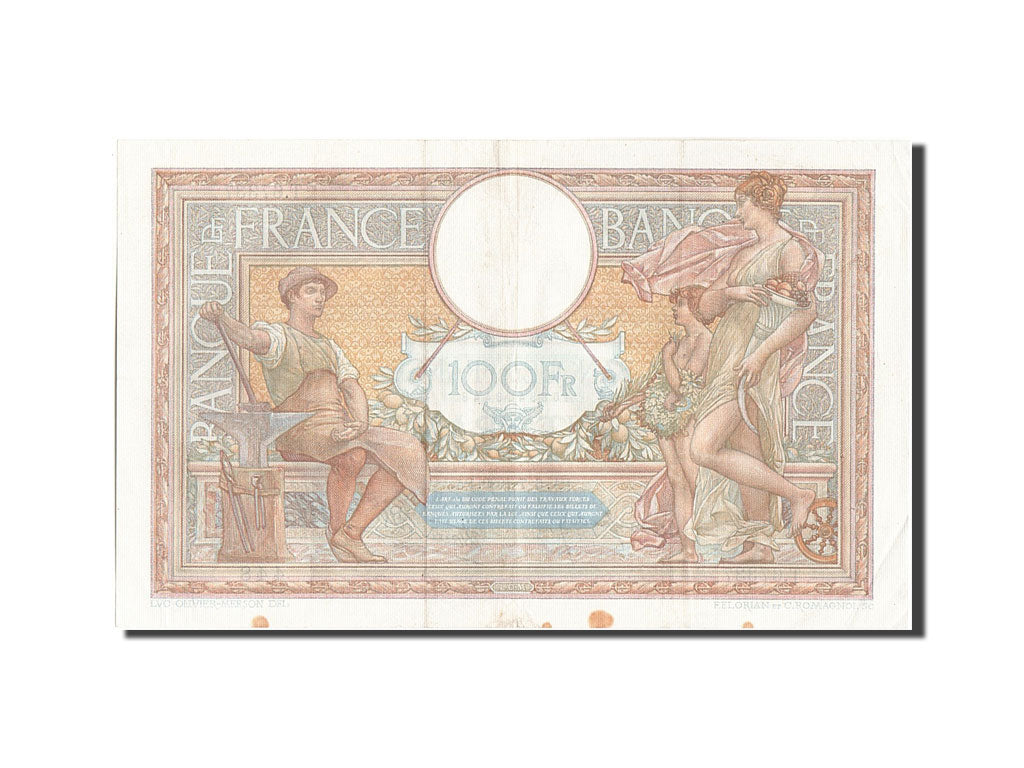 Geldschein, Frankreich, 100 Francs, 100 F 1908-1939 ''Luc Olivier Merson''
