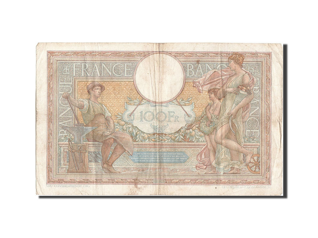 Billet, France, 100 Francs, 100 F 1908-1939 ''Luc Olivier Merson'', 1939