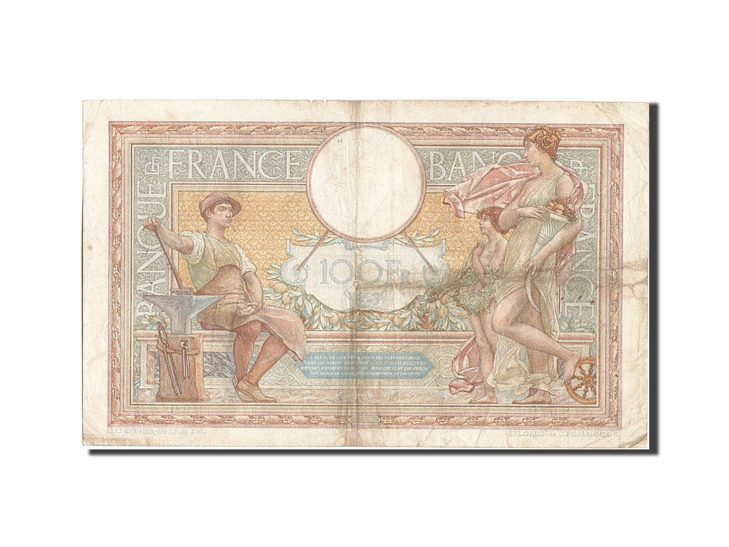 Geldschein, Frankreich, 100 Francs, 100 F 1908-1939 ''Luc Olivier Merson''