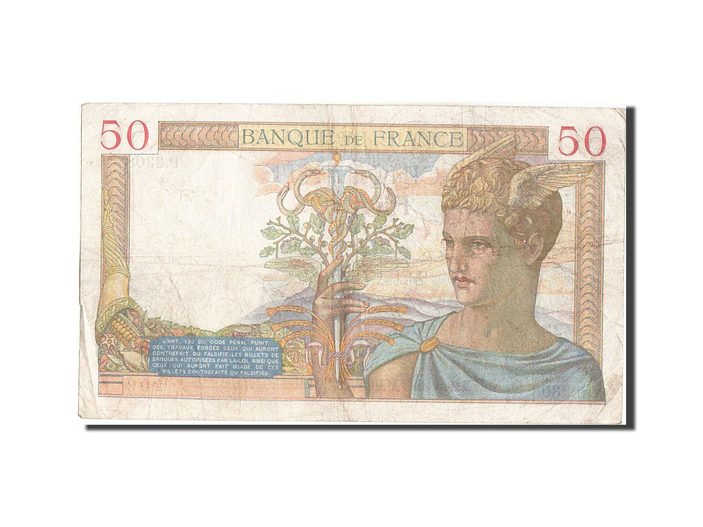 Banconote, Francia, 50 Francs, 50 F 1934-1940 ''Cérès'', 1935, 1935-10-31, MB