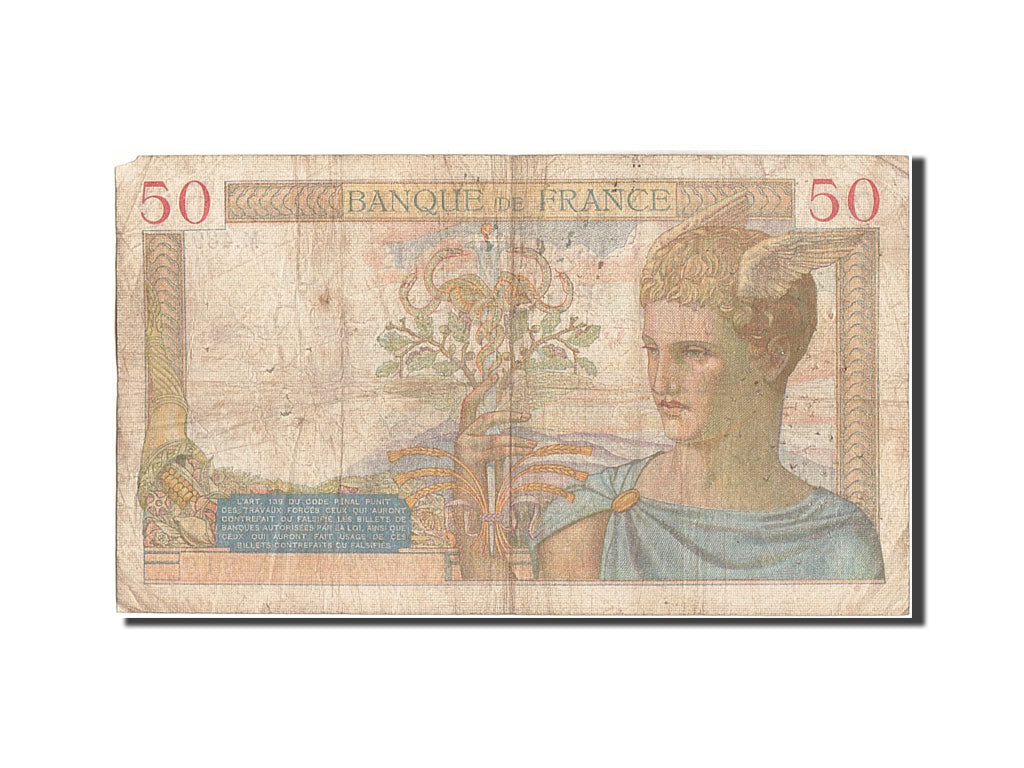 Banknote, France, 50 Francs, 50 F 1934-1940 ''Cérès'', 1936, 1936-05-07