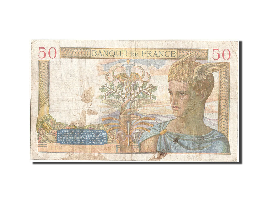 Banknote, France, 50 Francs, 50 F 1934-1940 ''Cérès'', 1936, 1936-11-19
