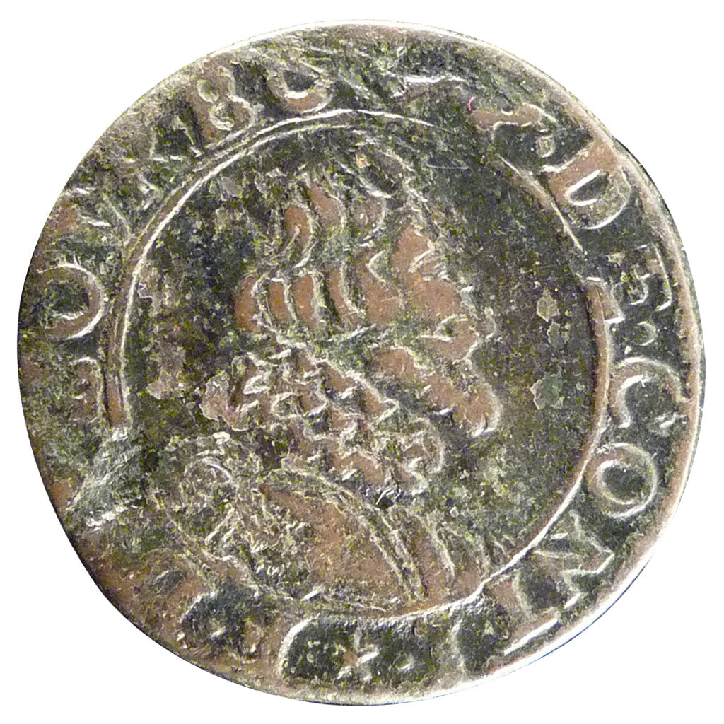 Coin, FRENCH STATES, CHATEAU-RENAUD, 2 Deniers, Tournois, EF(40-45), Copper