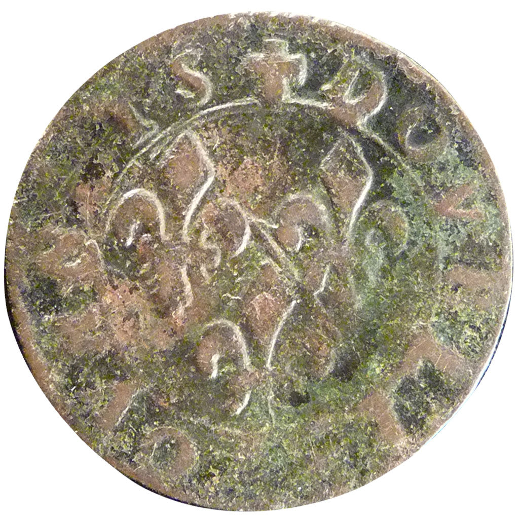 Coin, FRENCH STATES, CHATEAU-RENAUD, 2 Deniers, Tournois, EF(40-45), Copper