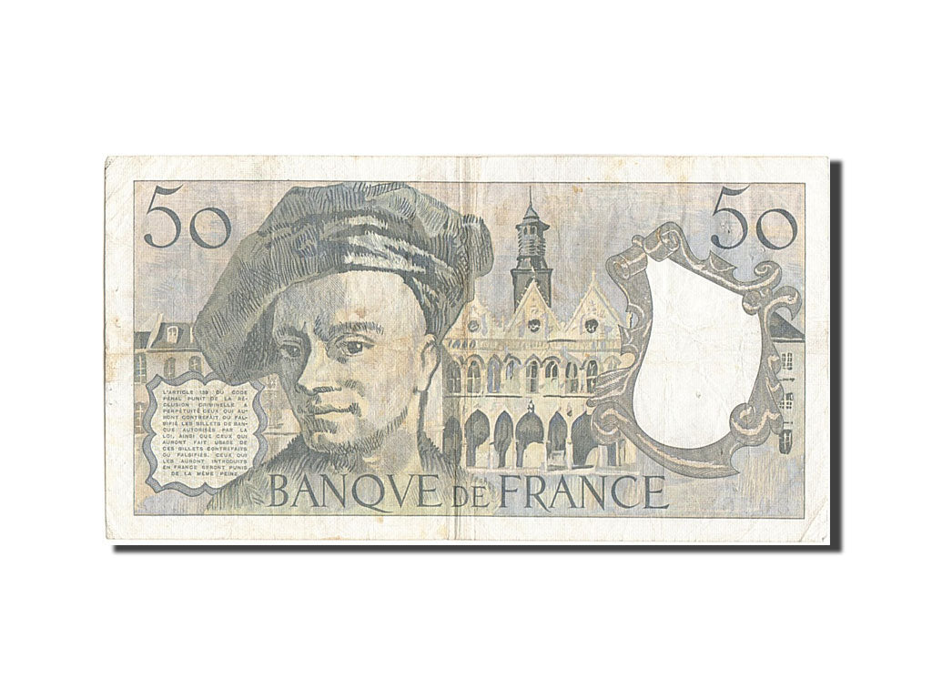 Geldschein, Frankreich, 50 Francs, 50 F 1976-1992 ''Quentin de La Tour'', 1981