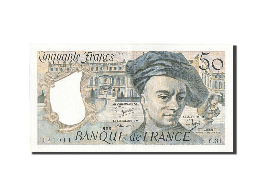 Banknote, France, 50 Francs, 50 F 1976-1992 ''Quentin de La Tour'', 1983