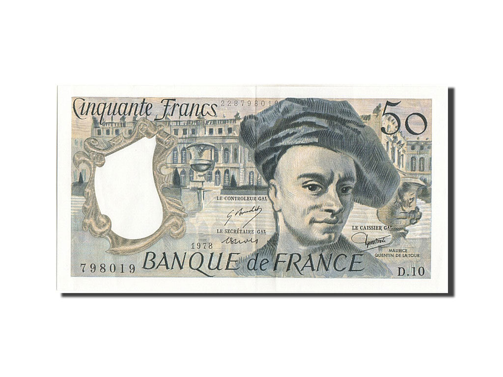 Biljet, Frankrijk, 50 Francs, 50 F 1976-1992 ''Quentin de La Tour'', 1978, SUP+