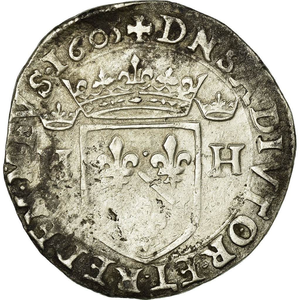 Coin, FRENCH STATES, DOMBES, Henri II de Montpensier, Teston, 1605, VF(20-25)