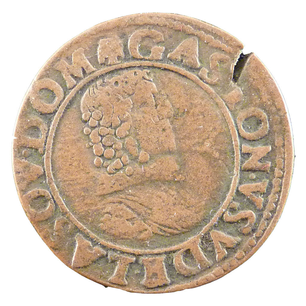Moneta, STATI FRANCESI, DOMBES, Gaston d'Orléans, Double Tournois, 1636, MB