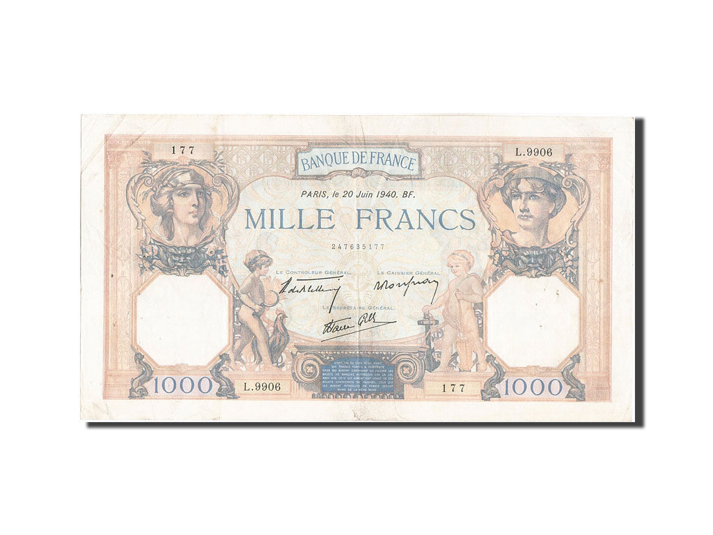 Billet, France, 1000 Francs, 1 000 F 1927-1940 ''Cérès et Mercure'', 1940