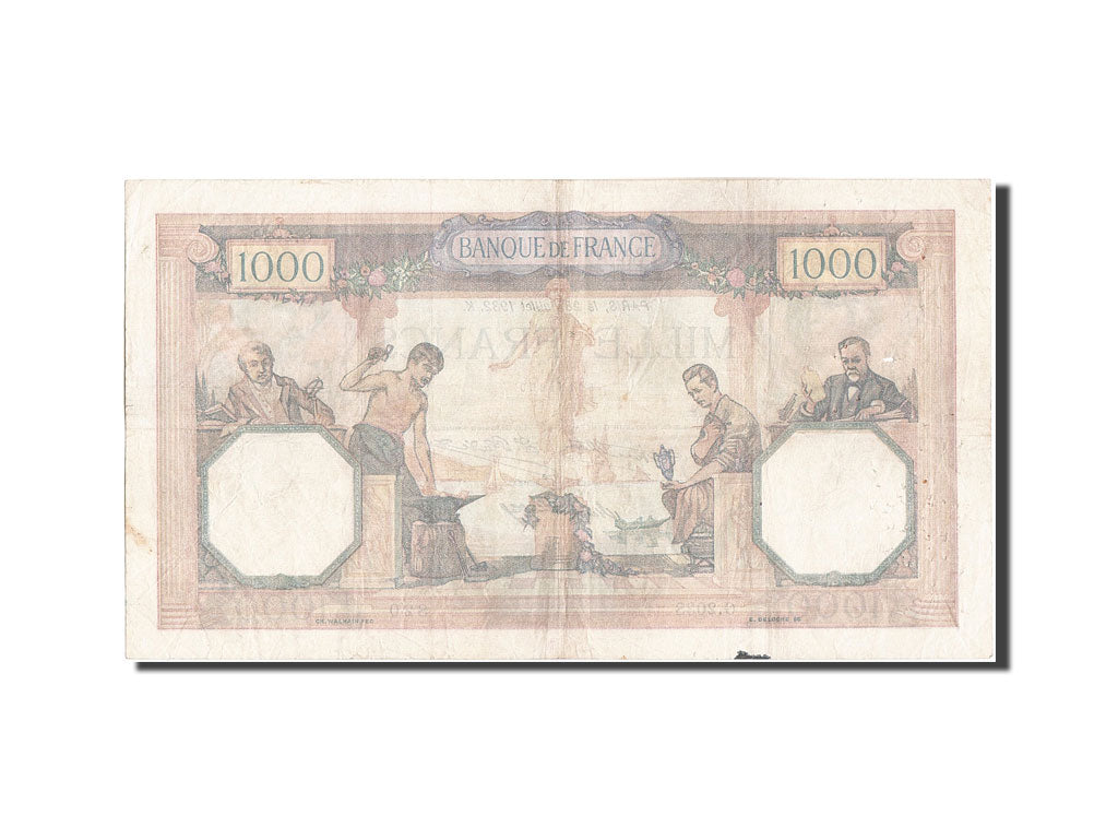 Banknot, Francja, 1000 Francs, Cérès et Mercure, 1932, 1932-07-28, EF(40-45)