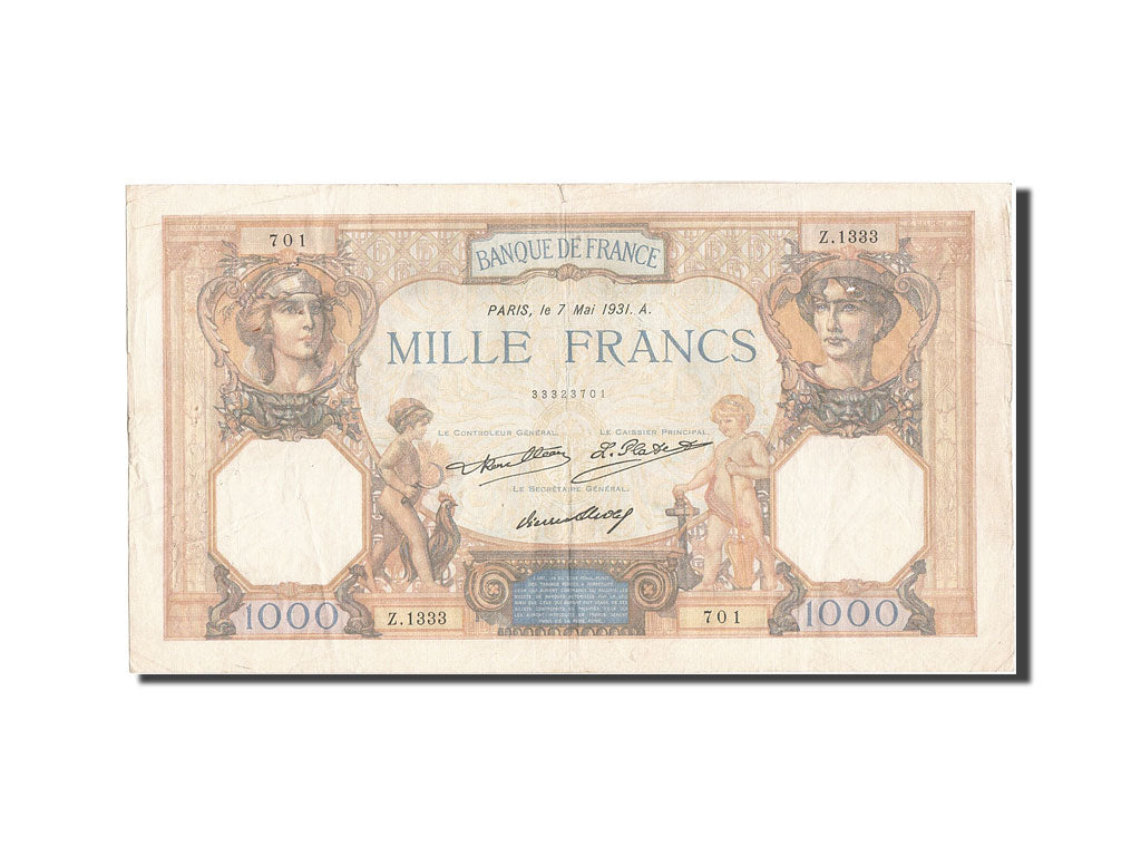 Billet, France, 1000 Francs, 1 000 F 1927-1940 ''Cérès et Mercure'', 1931